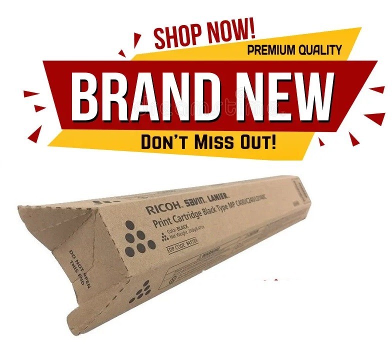 Genuine Ricoh Savin Lanier 841724 Black Toner Cartridge C400/C240/LD140C OEM