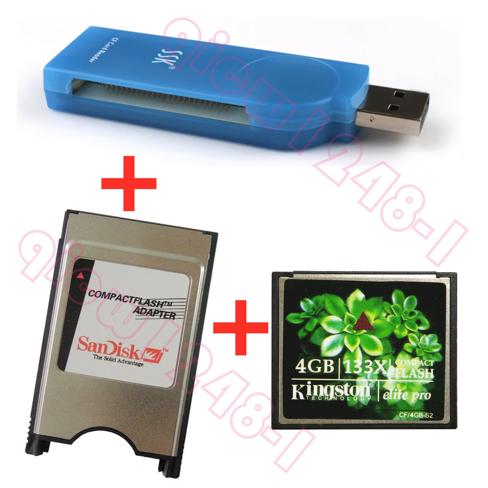 4.0GB CNC CF Compact Flash card+CF-PCMCIA Adapter+SSK USB2.0 Card reader FANUC