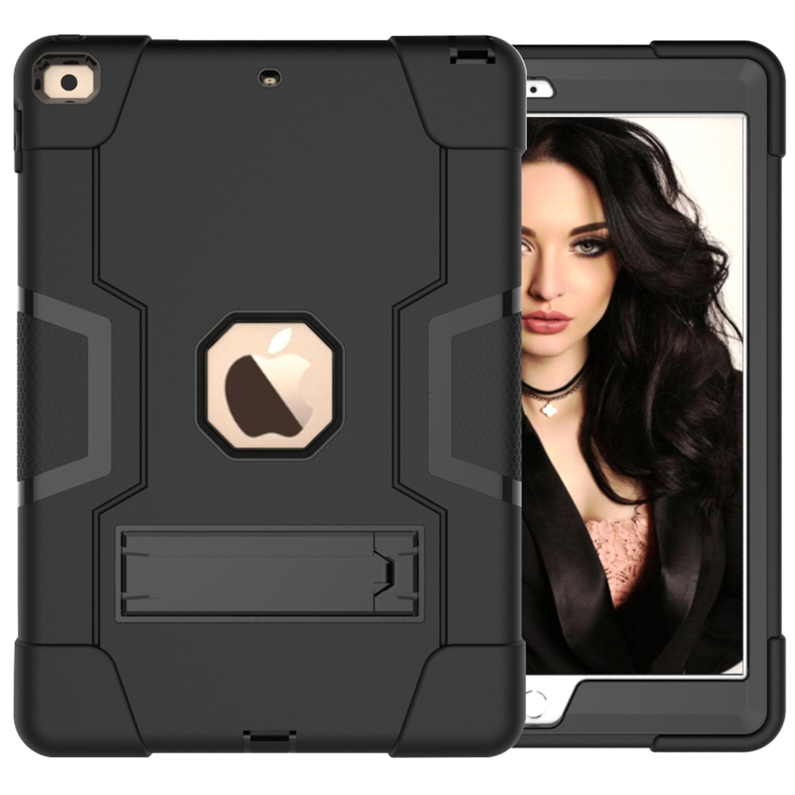 For iPad 10.2" 9th 8th 7th Gen Air 4 Shockproof Rubber Stand Hard Case Cover