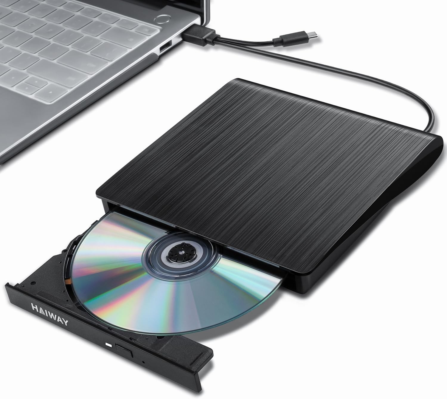 "External DVD Drive USB C SuperDrive for Apple, Slot-in CD Drive for Mac, Port..