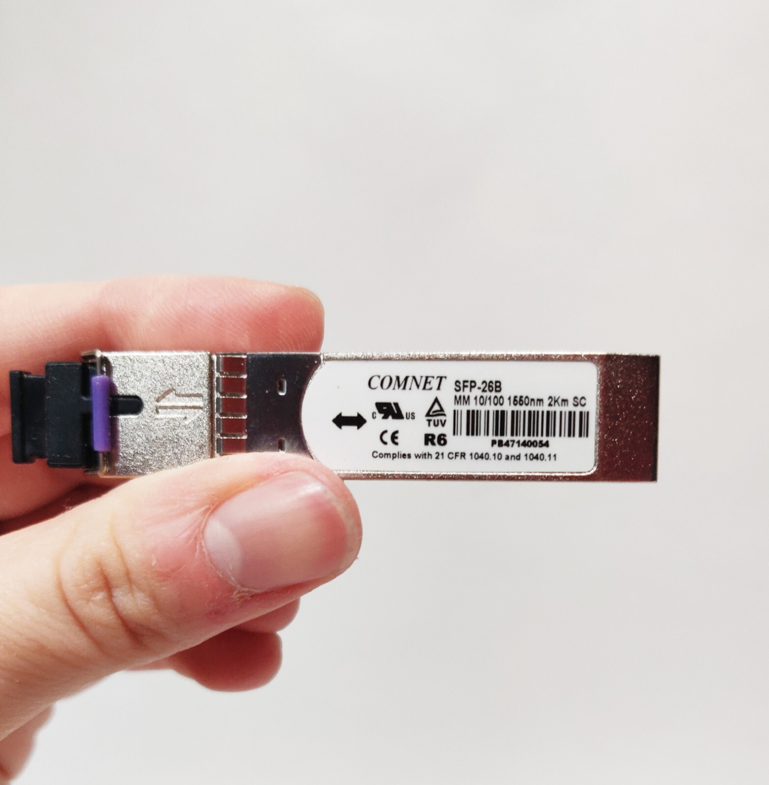 COMNET Sfp-26B mm10/100mbps 1550nm 2km 2 Fiber Small Plug Module Optic J