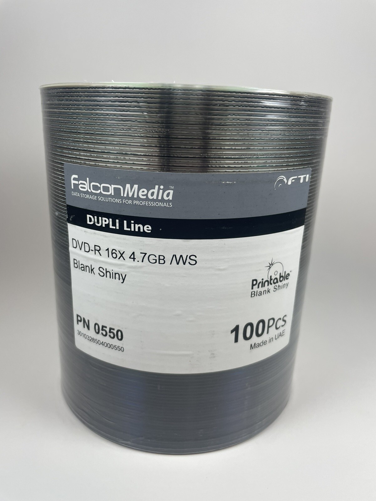 100x Falcon Media DVD-R 16x 4.7 GB / WS Blank Shiny Printable BRAND NEW
