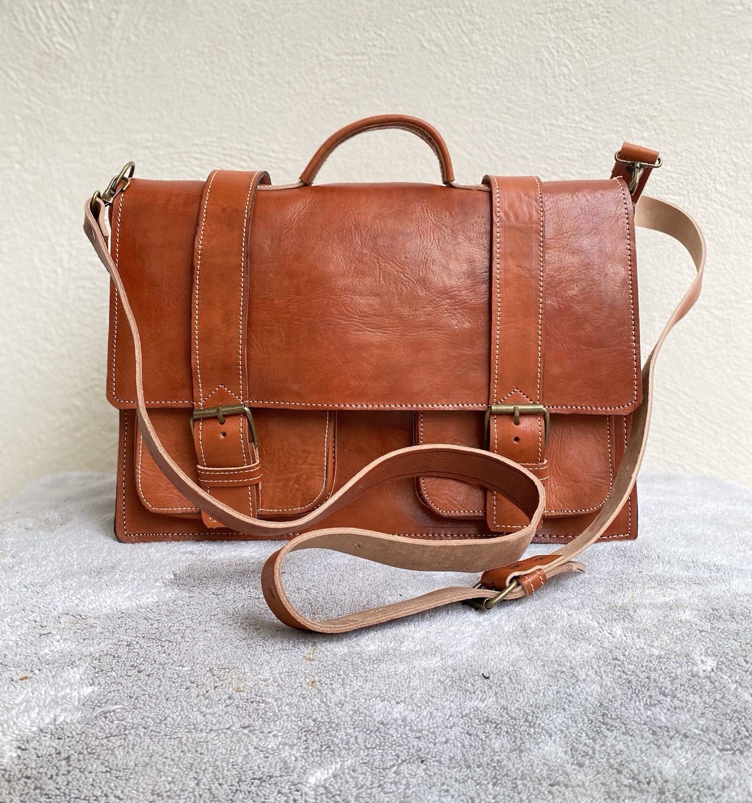 Handcrafted Genuine Leather Professional Briefcase for Men & Women – Business