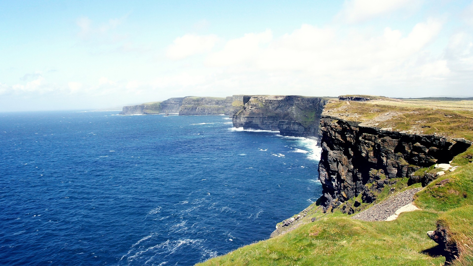Landscape cliff coast sea cliffs of moher Custom Gaming Mat Desk
