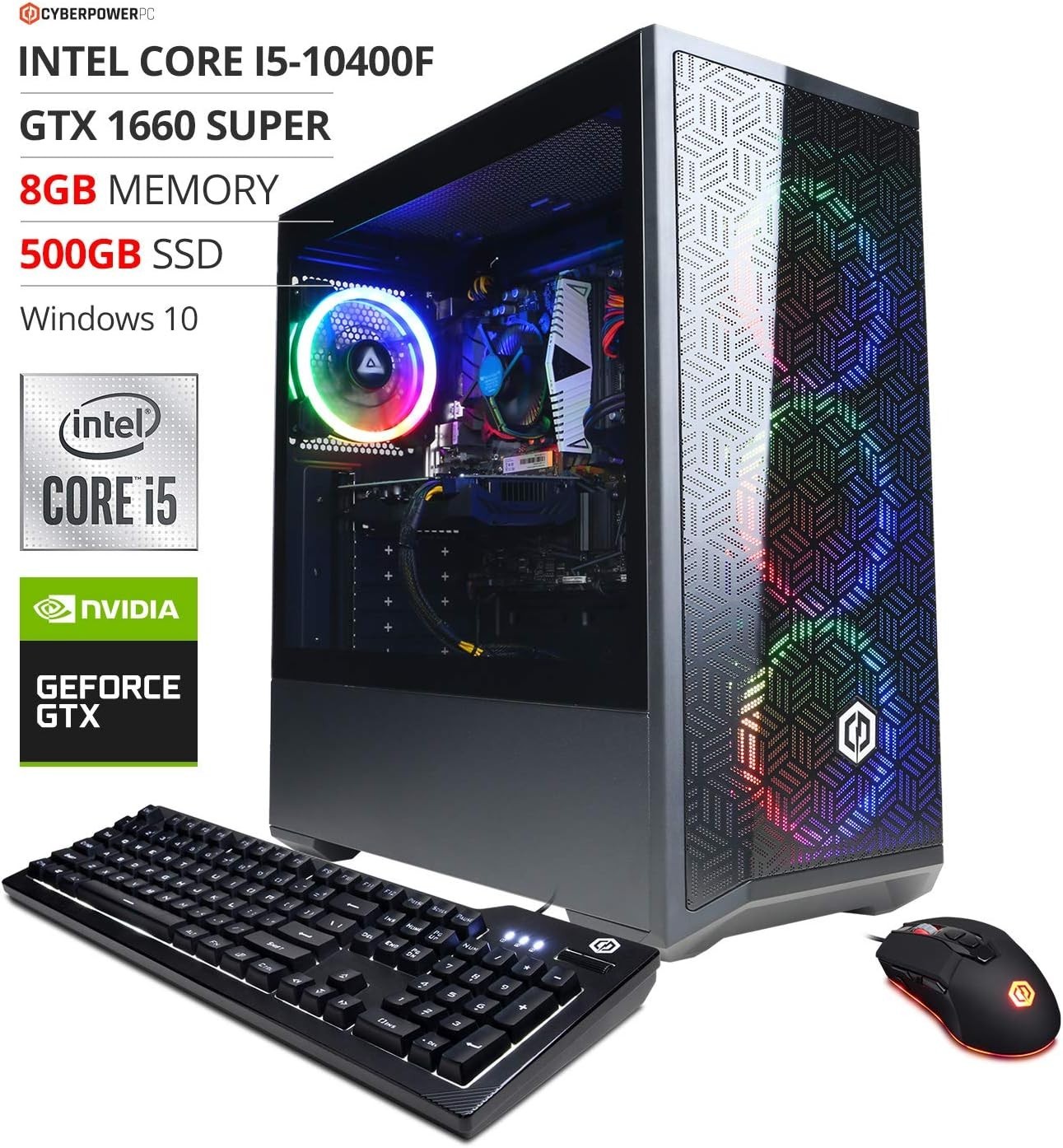 Cyberpower Gamer Xtreme VR Gaming PC, intel i5-10400F, GeForce GTX 1660 Super 6G