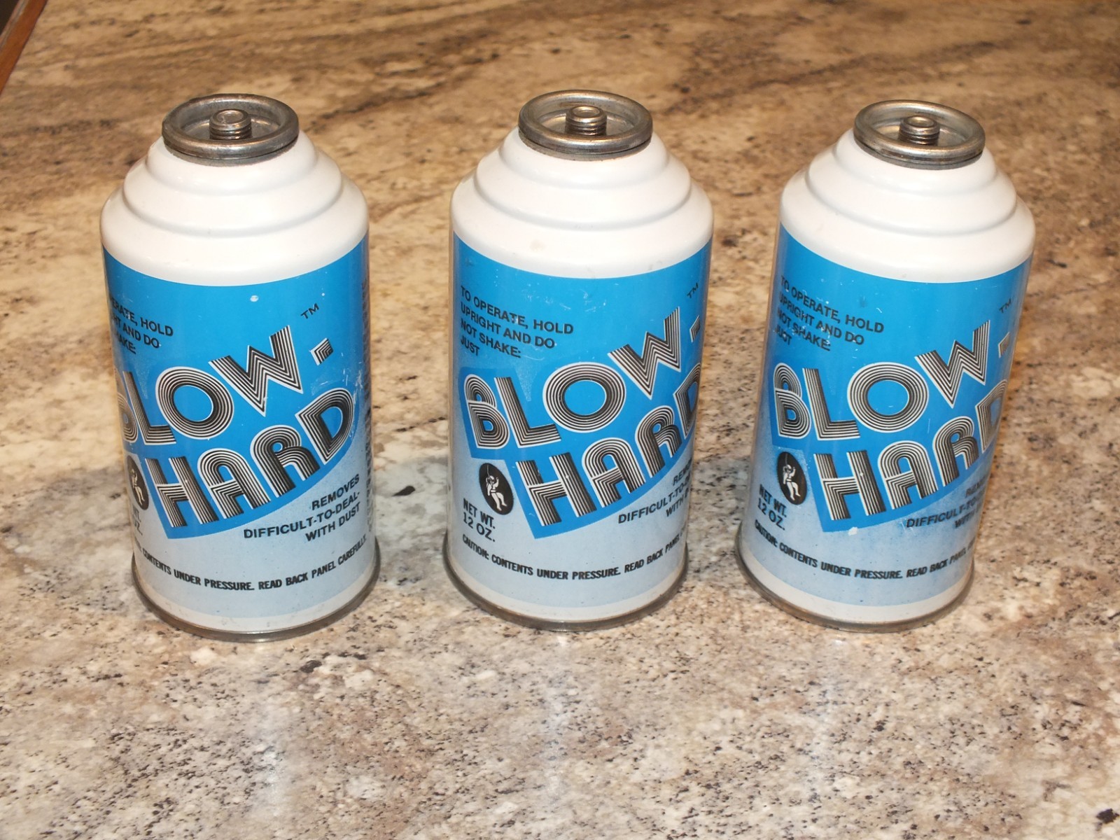 Manostat Blow Hard Compressed Air 12oz 3 refill Cans 19-061-000
