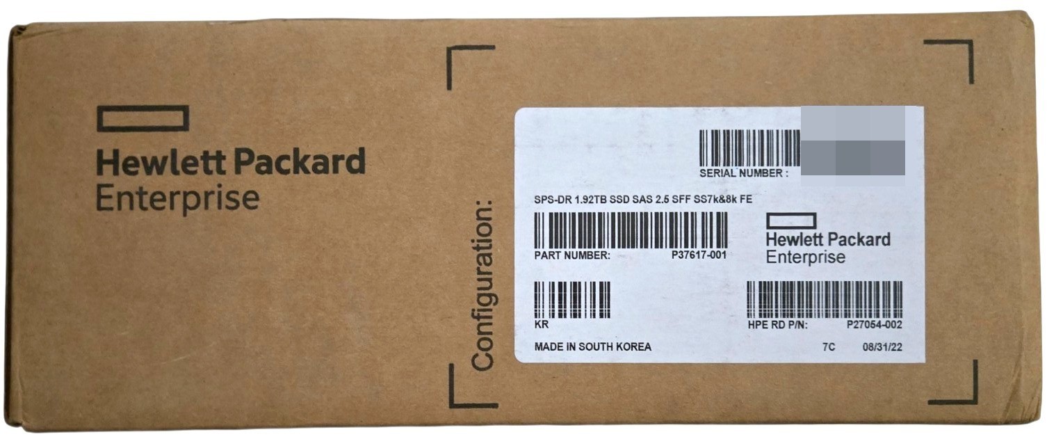 NEW HPE 3PAR StoreServ 7000 8000 1.92TB 12G SAS FE SFF SSD P37617-001