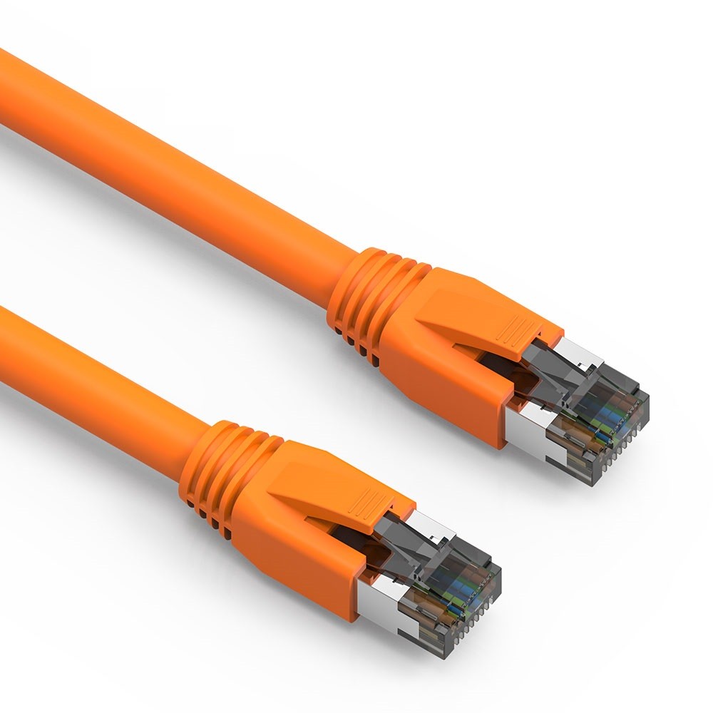 20 Pack of 10Ft CAT8 S/FTP Ethernet Network Cable Orange 24AWG
