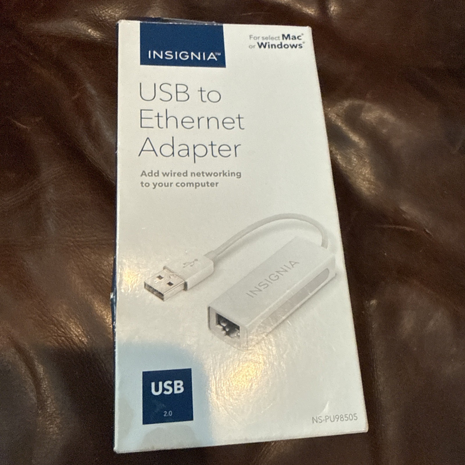 INSIGNIA USB 2.0 to Ethernet Adaptor NEW