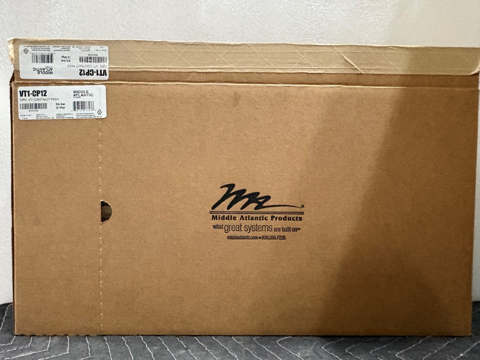 ***OPEN BOX*** Middle Atlantic VT1-CP12 Rack Vent Panel - **10 OF 12 INCLUDED**