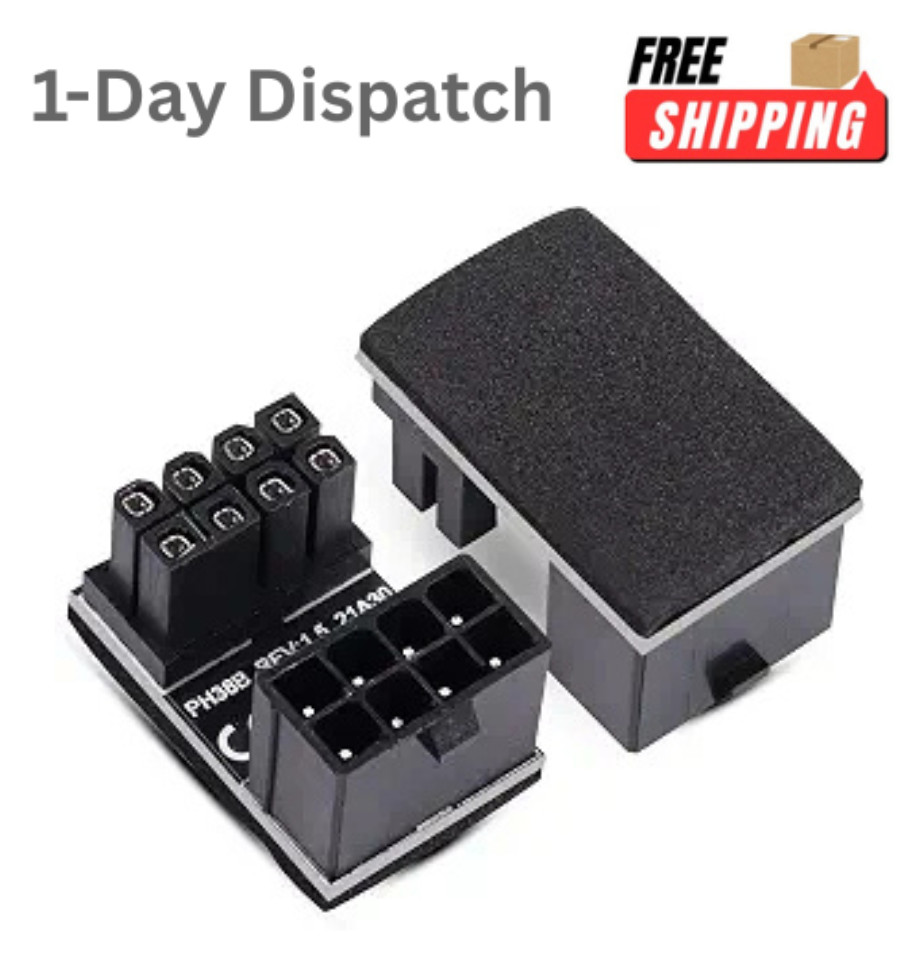 YAODHAOD 2PK PCIe 8-Pin 180° GPU Adapter Reverse Type Black