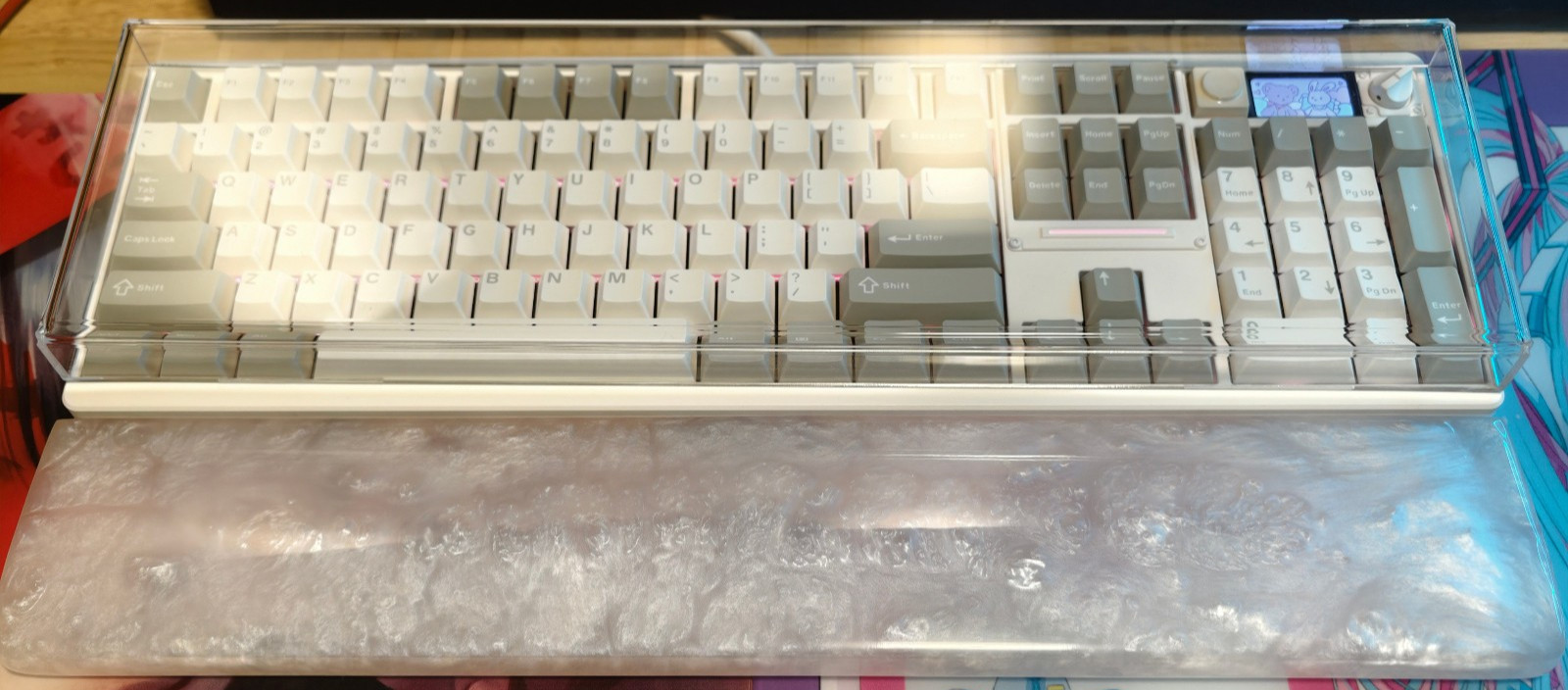 Chilkey ND104 Aluminum Full Size Keyboard-Lunar White Ver-Silent Linear Switches