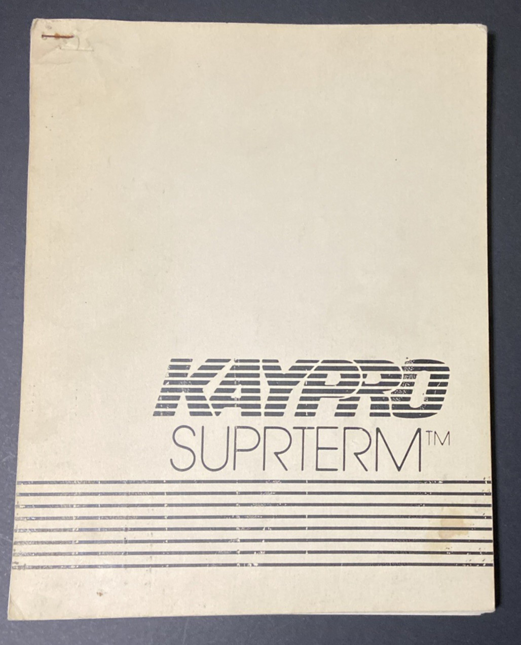Kaypro Suprterm Manual for Kaypro II 1982