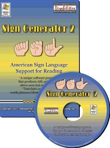 American Sign Language Sign Generator Reading Support 