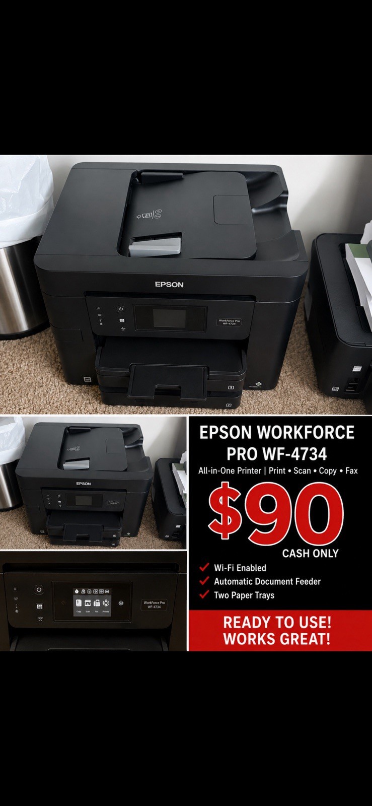 Epson WorkForce Pro WF-4730 All-In-One InkJet Printer (C11CG01201)