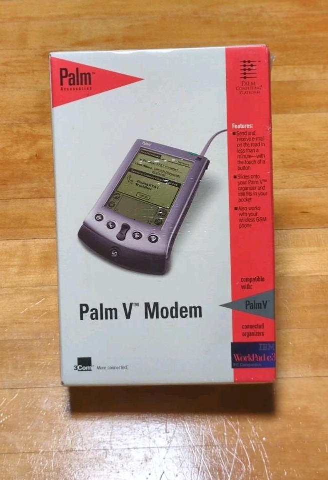 3Com Genuine Palm V Modem 10401U IBM WordPad c3 New Sealed