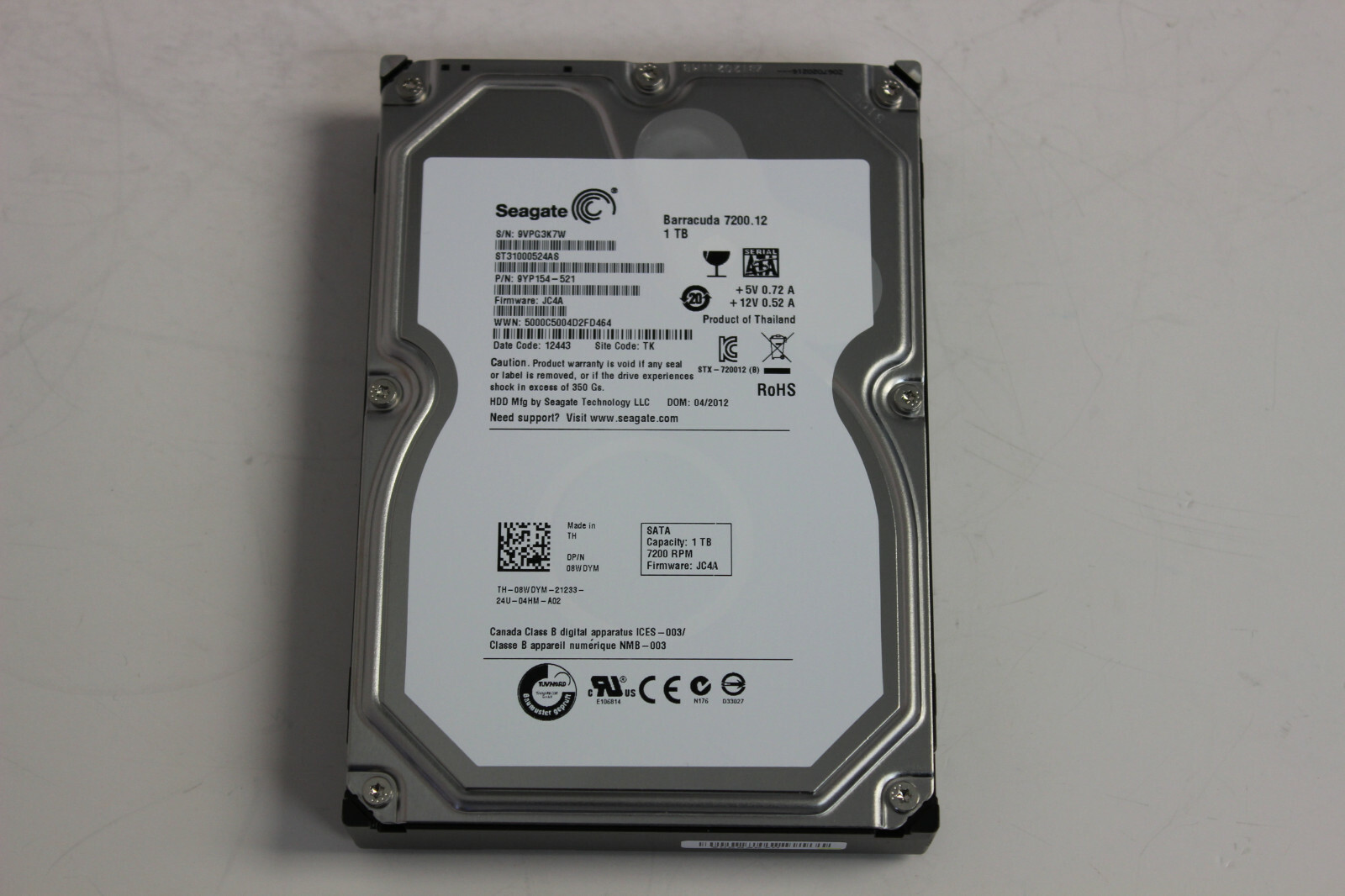 DELL 8WDYM 1TB SATA HARD DRIVE SEAGATE ST31000524AS INSPIRON ONE 2320