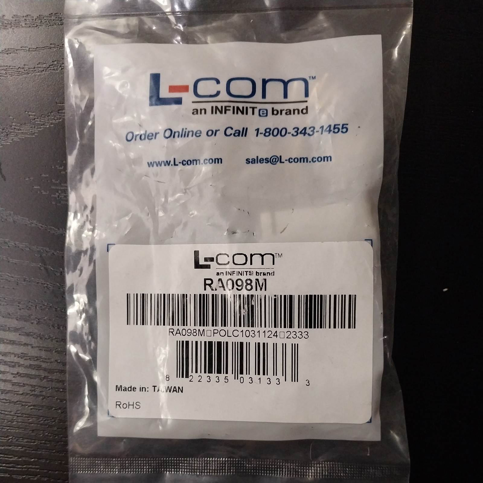 L-COM Modular Adapter, DB9 Male / RJ45 (8x8) Jack For Ethernet Cabling