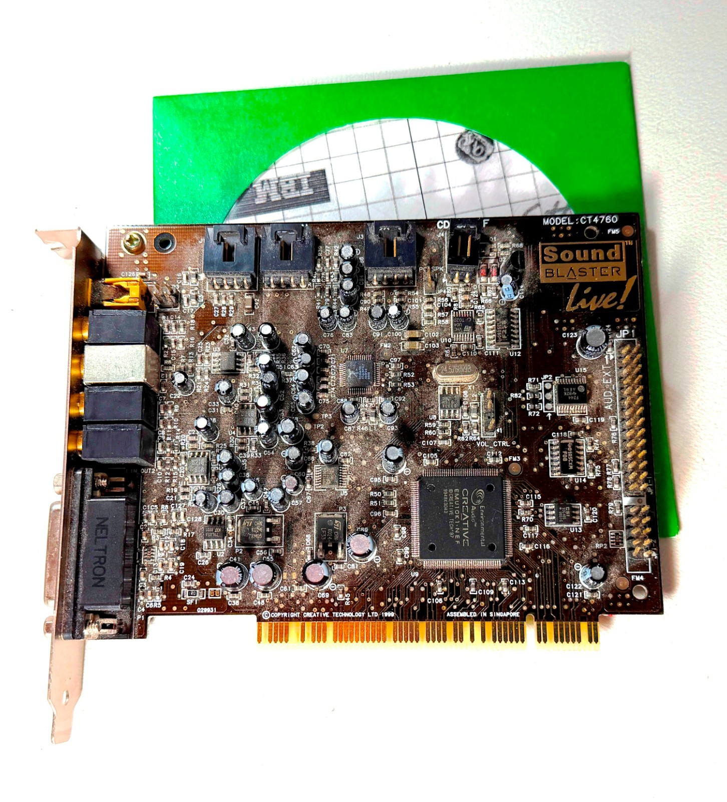 Creative Labs Sound Blaster Live✔️PCI Sound Card CT4760✔️with Driver CD 98/ME/XP