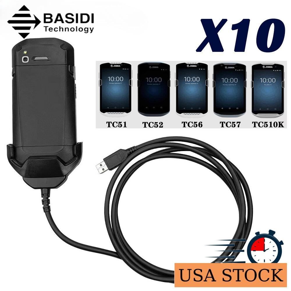 10PCS USB Data Charger Cable for Zebra TC51 TC510K TC56 TC57 CBL-TC51-USB1-01