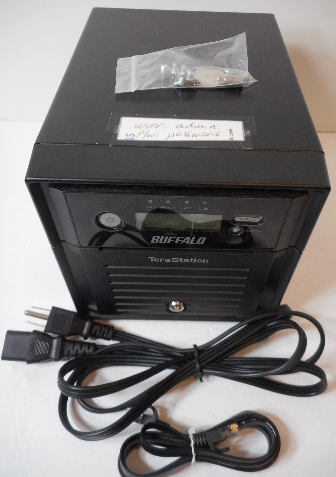 Buffalo TeraStation TS-WVH2.0TL/R1  2 Bay-With key No HDD AS IS-FREE SHIP