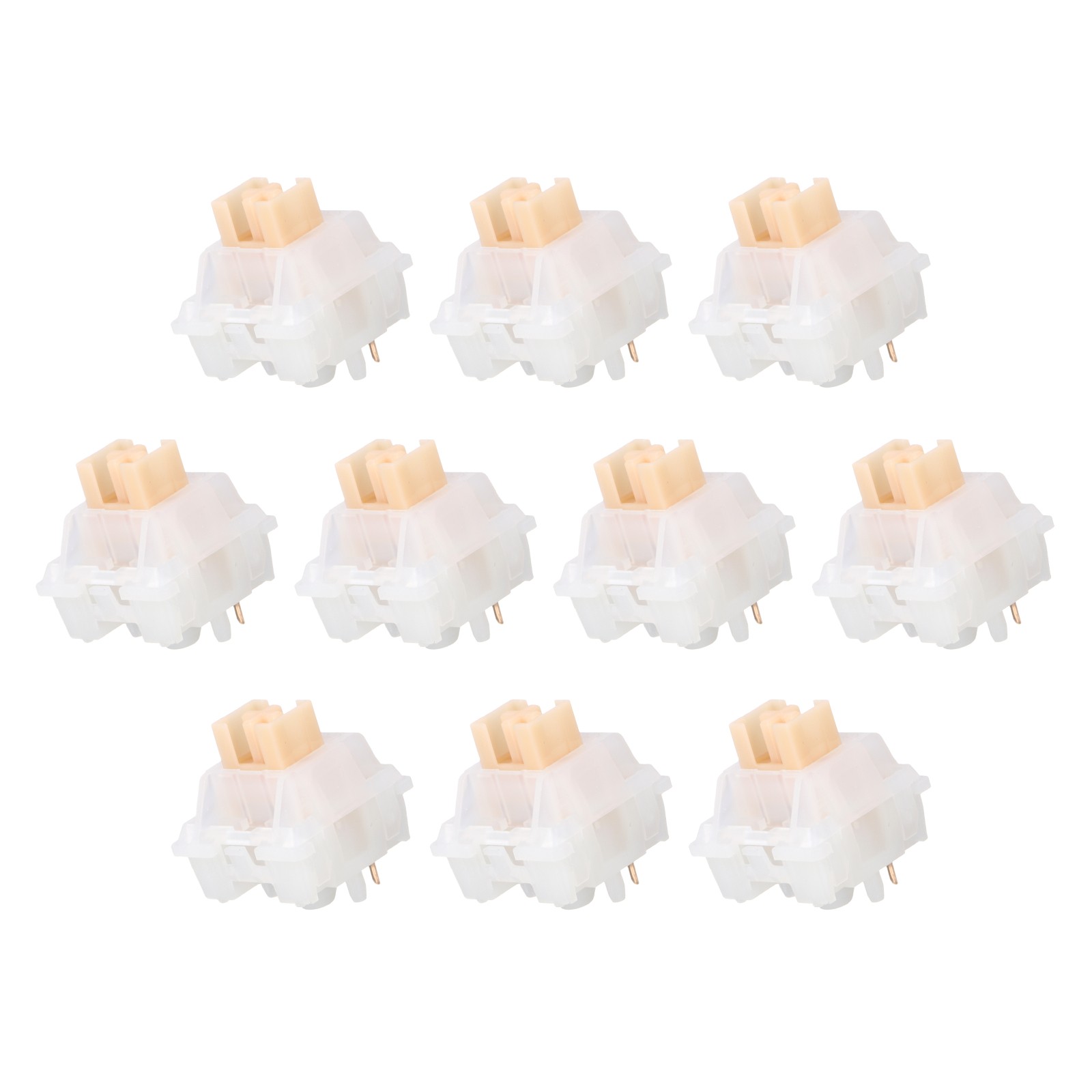 10pcs Yellow Keyboard Switch 3-Pin 45gf Linear Keyboard Switch Replacement