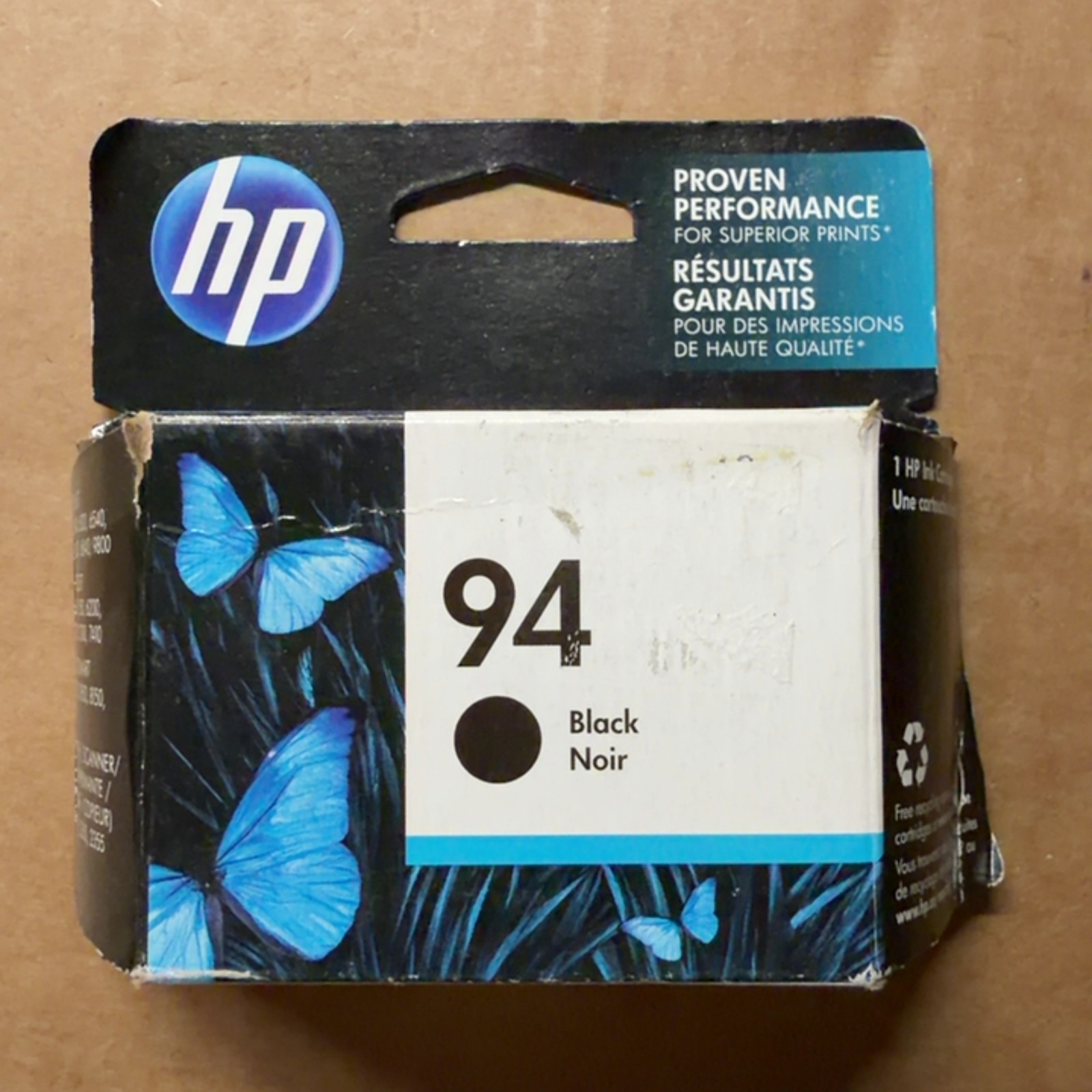 HP 94 Black Ink Cartridge C8765WN for HP Printers Original Genuine OEM