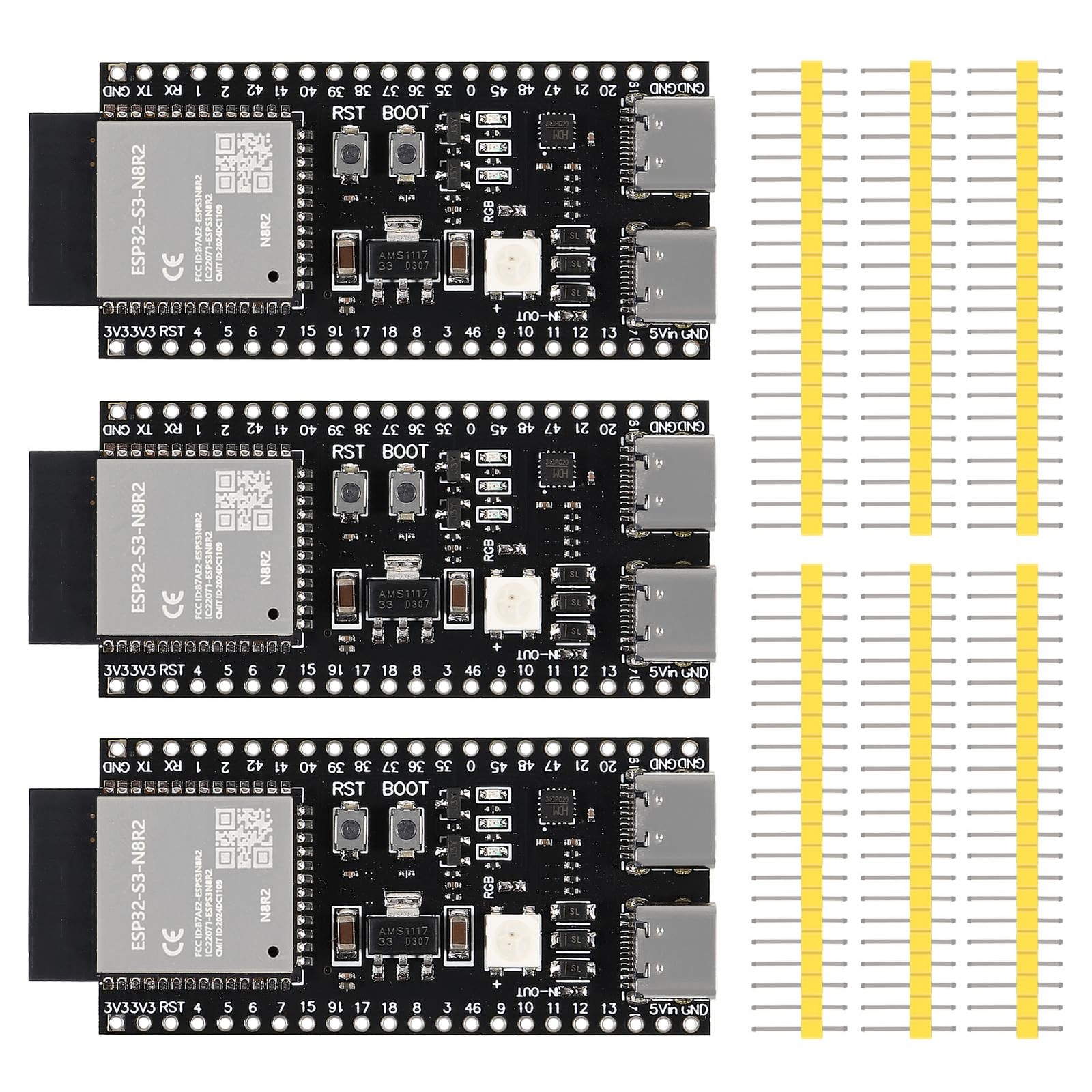 ESP32S3 Development Board TypeC WiFi Bluetooth N8R2 Module 3 PCS