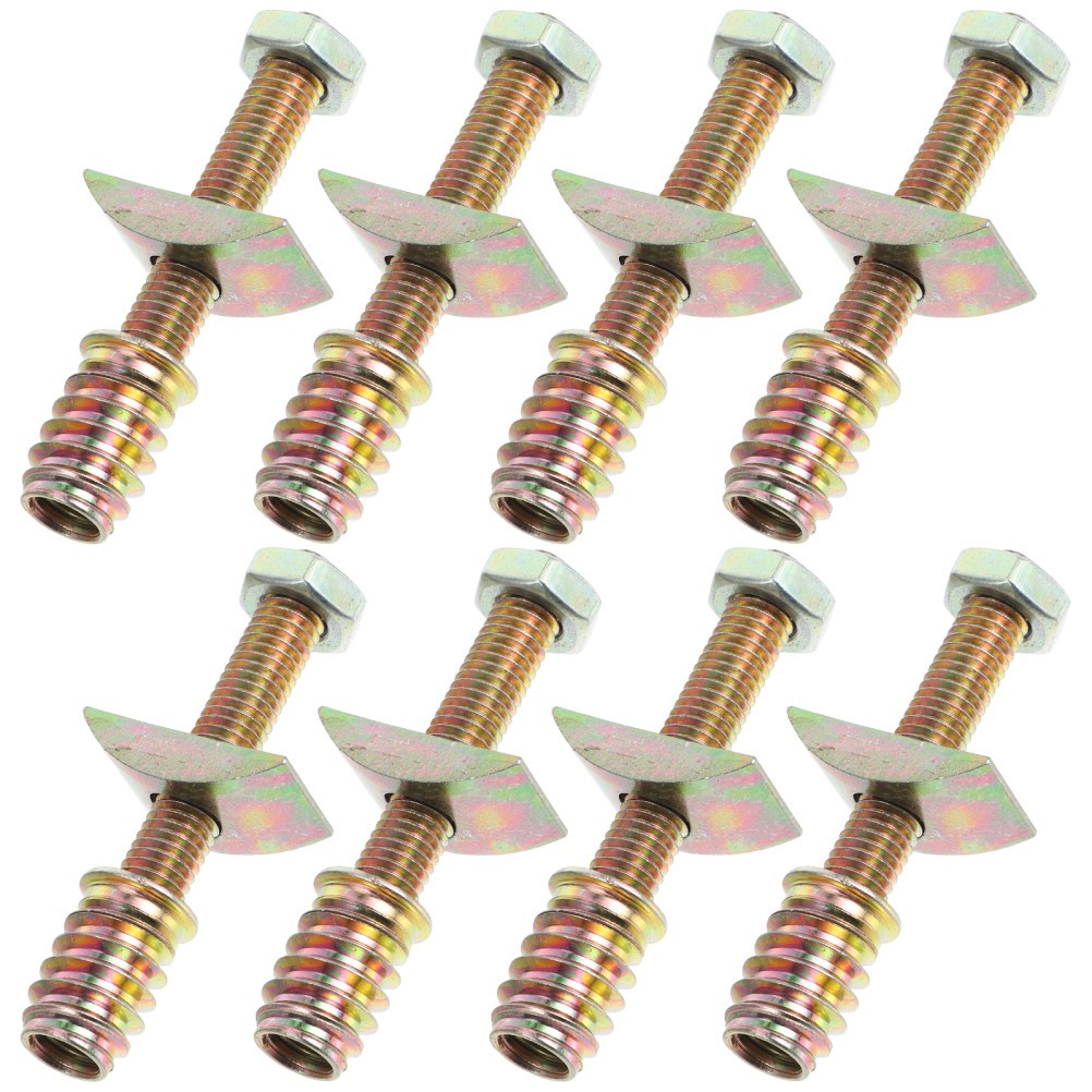 8Sets Bed Frame Parts Bed Frame Bolts and Nuts Iron Hardware Kit for Furniture