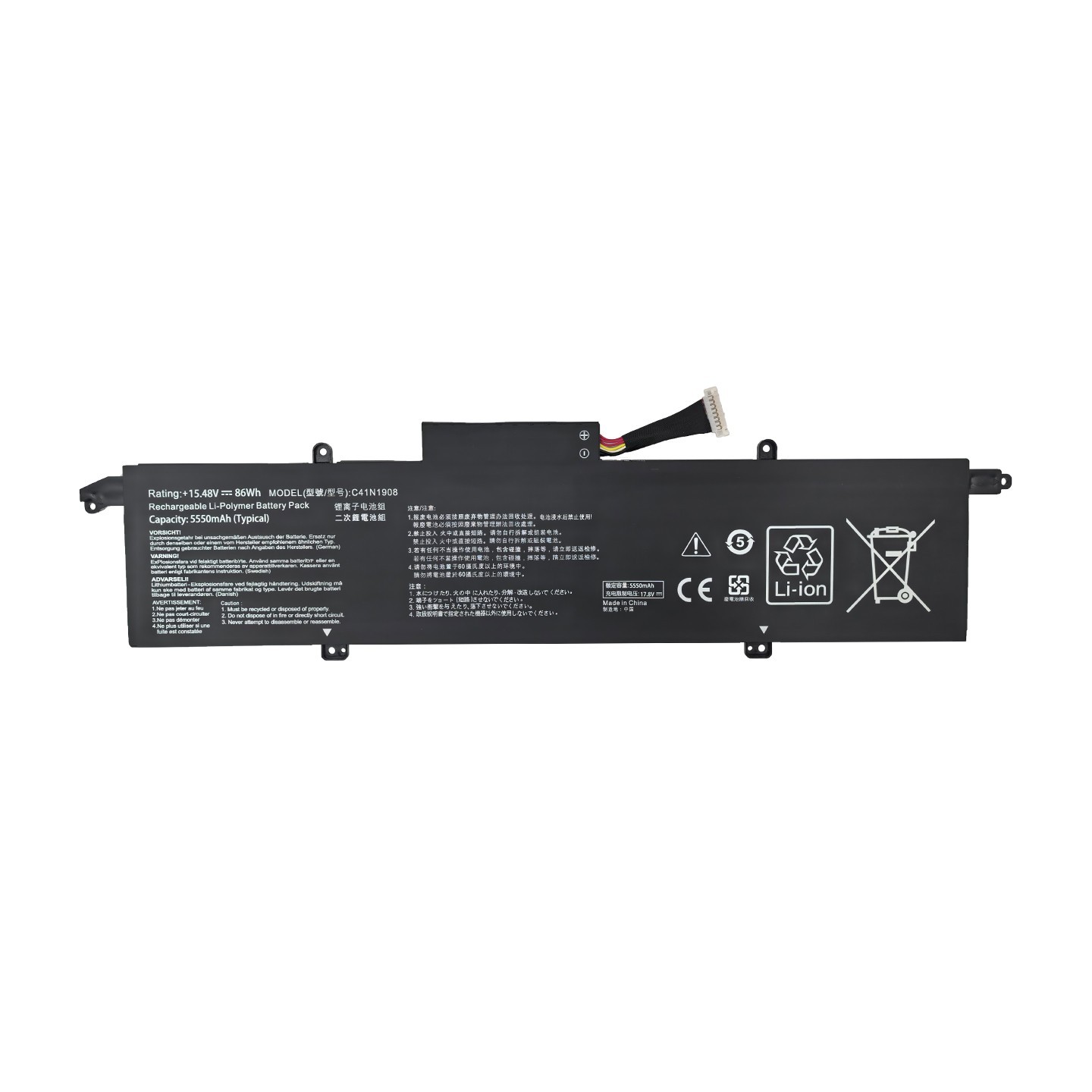 C41N1908 86Wh Replacement Battery Asus ROG Zephyrus G14 GA401 2020-2022