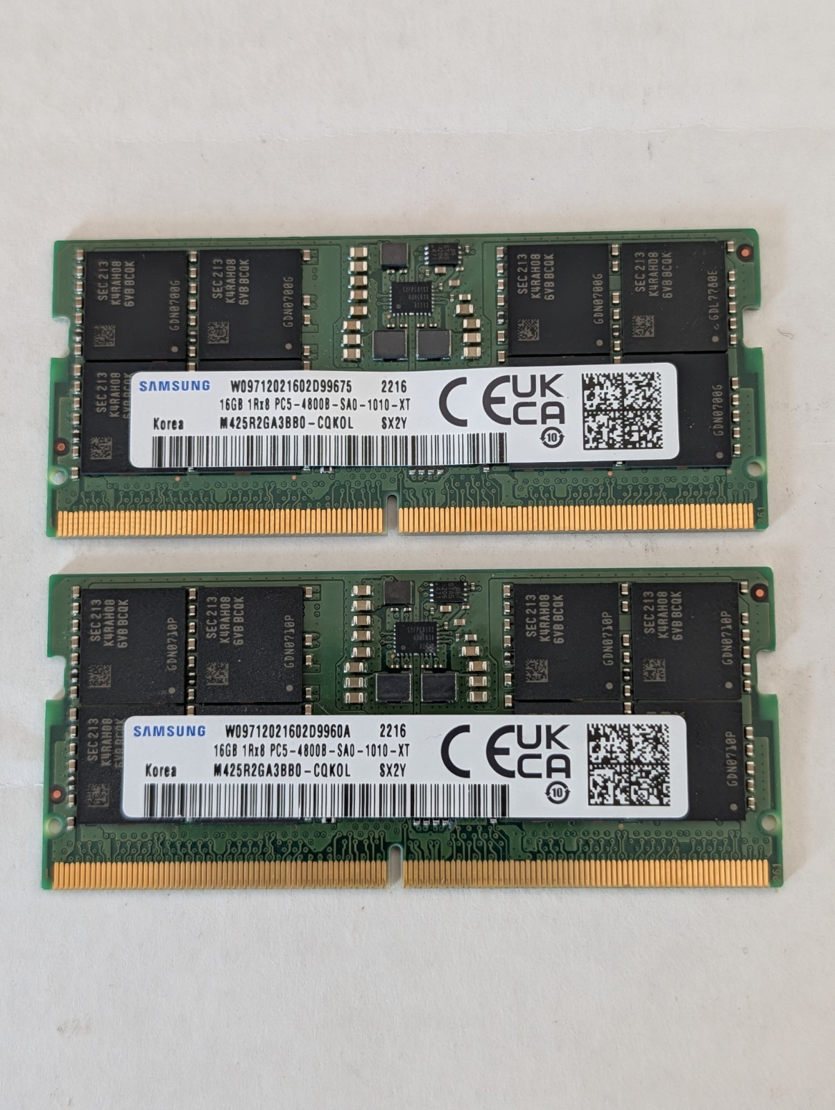 Samsung 32GB (2x16GB) DDR5 4800MHz PC5-38400 SO-DIMM RAM M425R2GA3BB0-CQK0L
