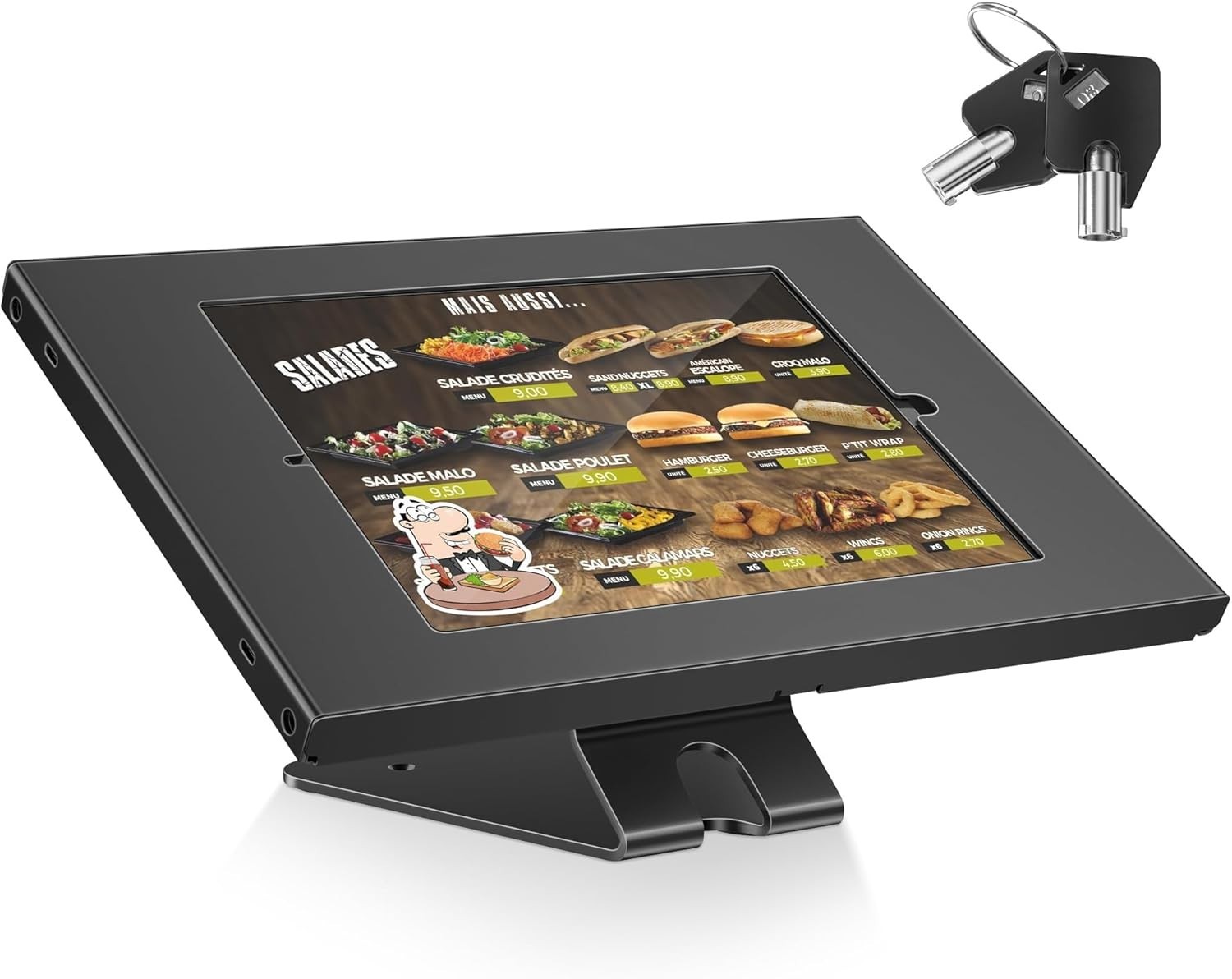 Anti-Theft Tablet Stand – iPad Locking & Security Stand, for iPad/ Air/ Pro