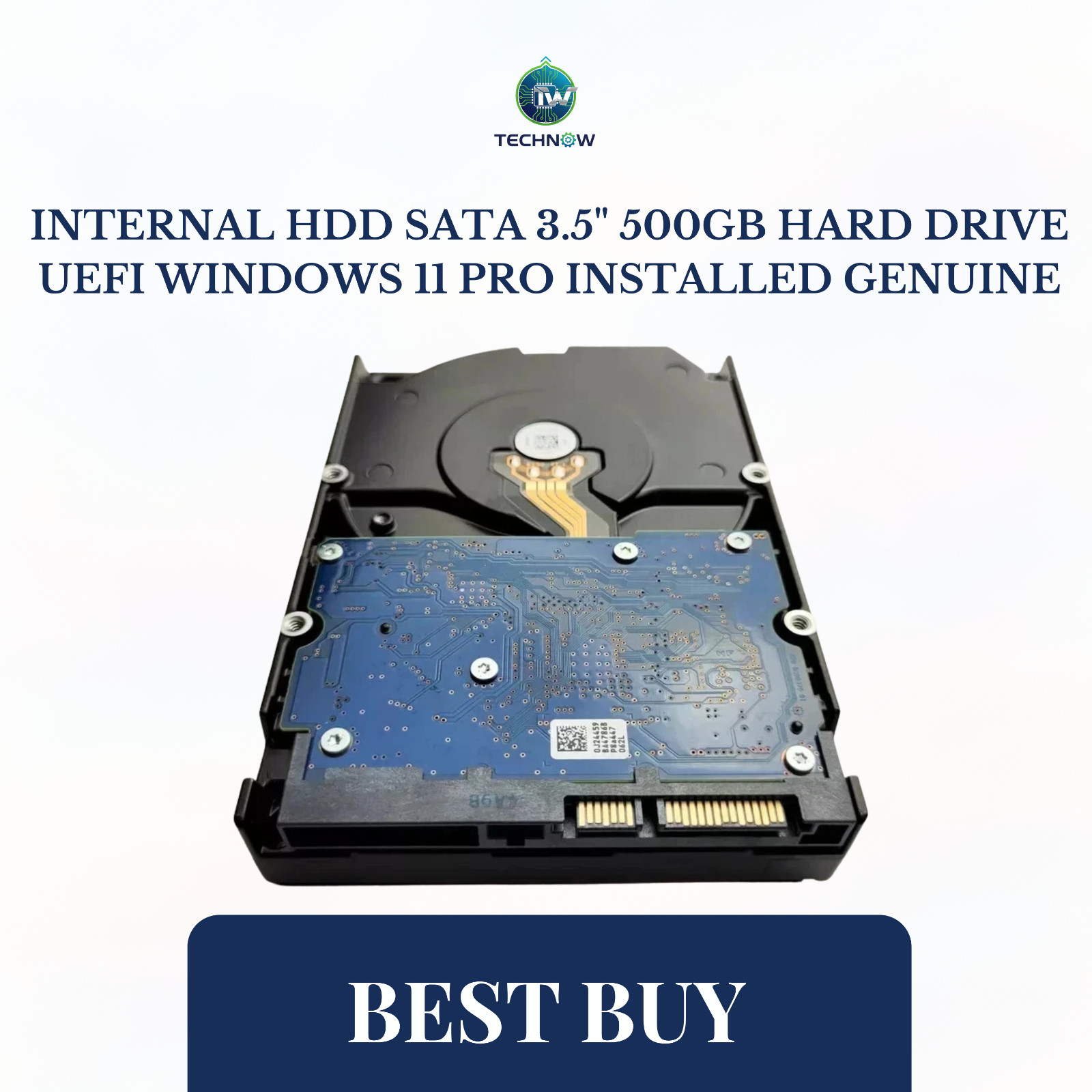 Internal HDD SATA 3.5" 500GB Hard Drive UEFI Windows 11 Pro Installed Genuine