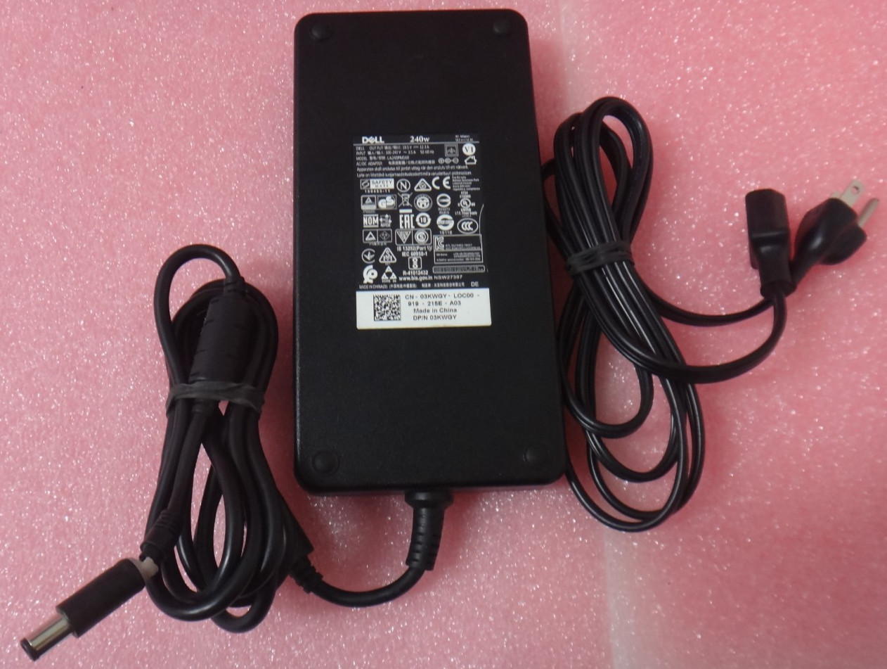 240 WATTS Genuine Dell Precision Laptop AC Charger LA240PM160 19.5V 12.3A