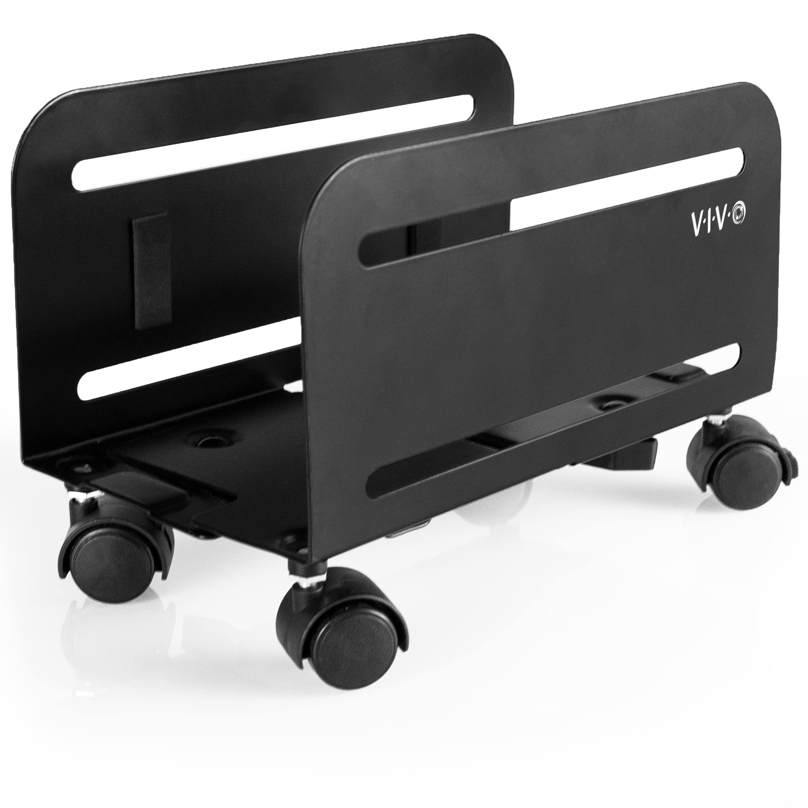 VIVO Computer Mid-Tower Case, CPU Steel Rolling Stand, Adjustable Mobile Cart...