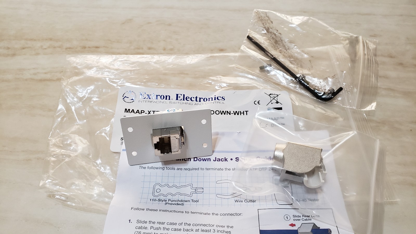 Extron MAAP-XTP DTP 24 Punch Down Jack 70-1052-22 (White)