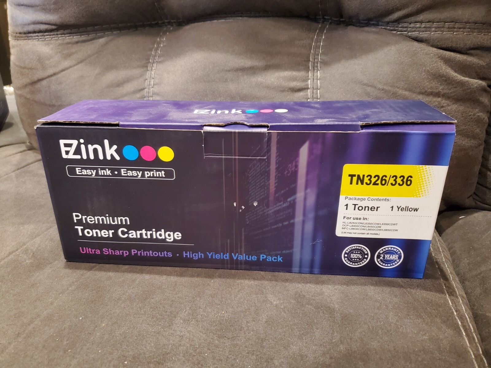 EZ Ink TN336/326 Yellow Toner; Fits Brother Printers: MFC-L8600CDW/L8650CDW....