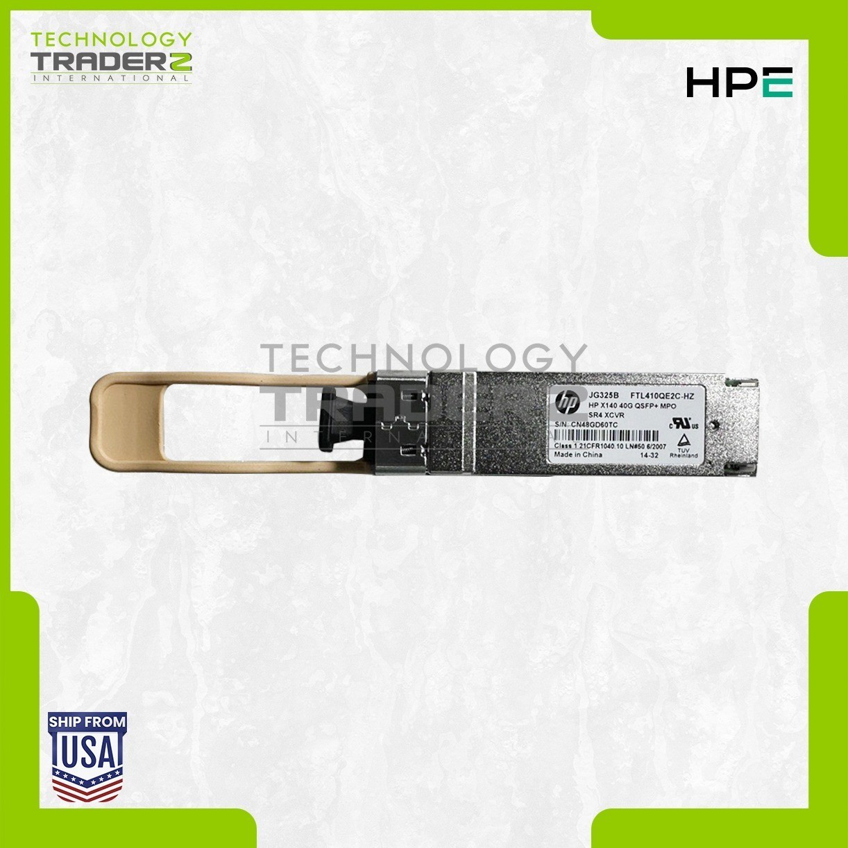 JG325B HPE X140 40G QSFP+ MPO SR4 Transceiver **New Other**