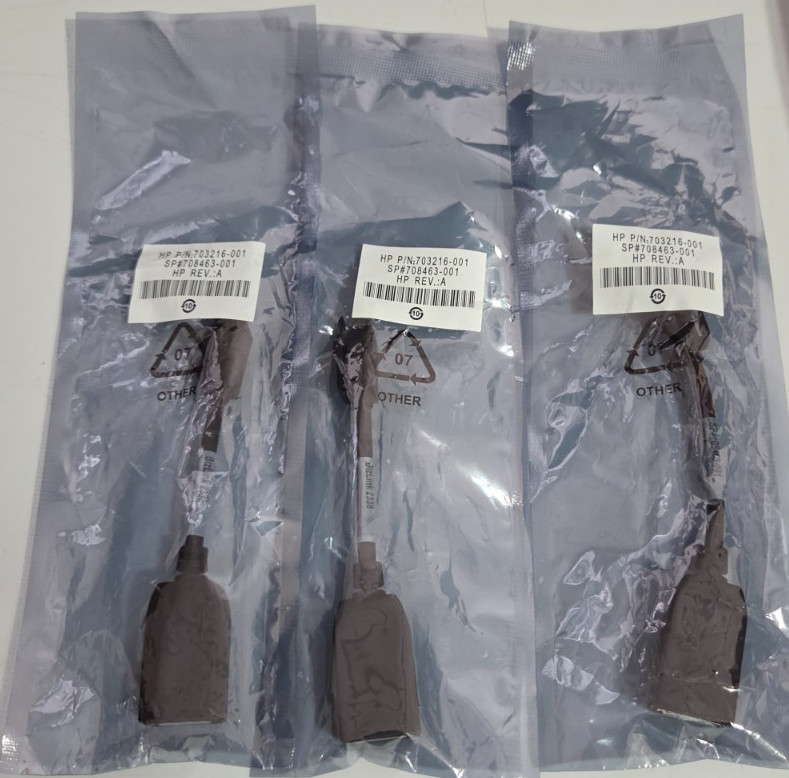 Qty. - 3 HP OEM 703216-001 - Mini Display Port (DP) to Display Port cable