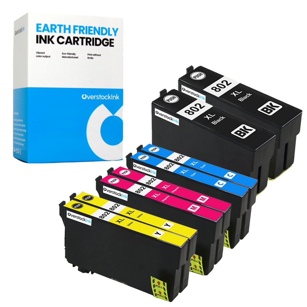 8PK Compatible OSI 802XL Cartridge for Epson WorkForce EC-4020 EC-4030 EC-4040