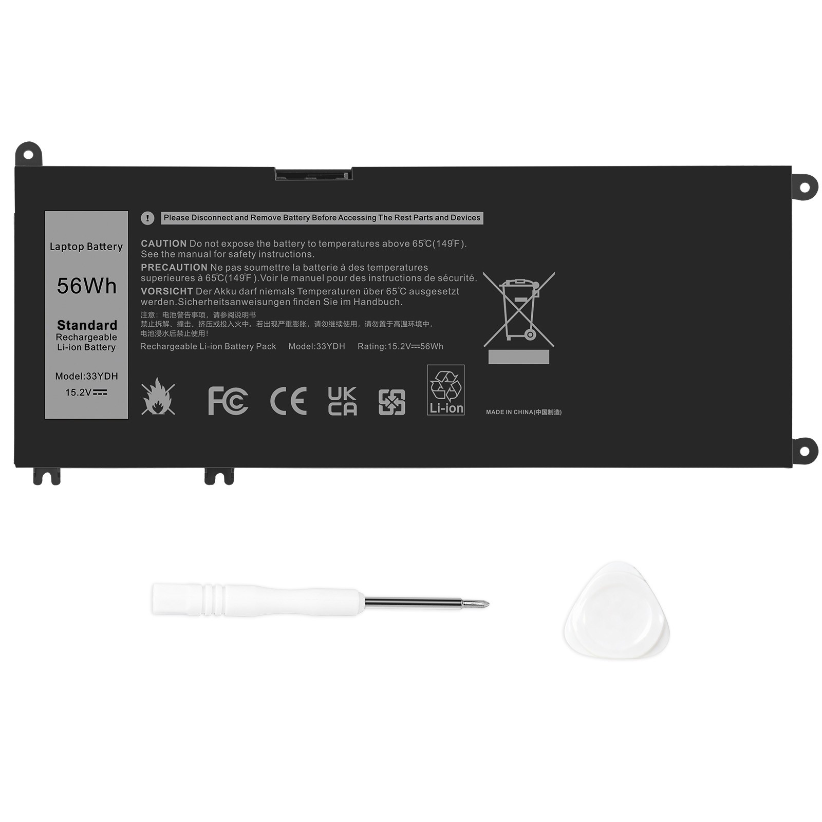 🧡LOT 1-100x 33YDH Battery For Dell-Inspiron 17 7000 7778 7779 7786 7773 15 7577