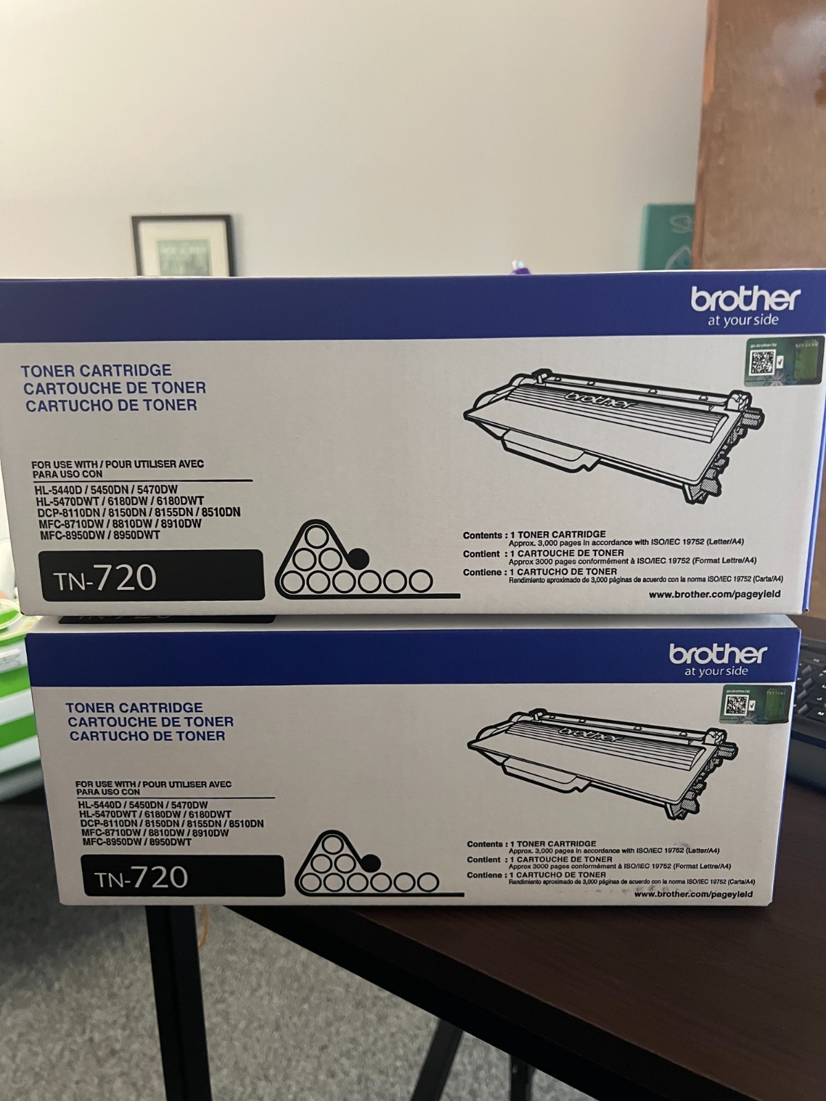 Brother TN-720 3000 Page Output Toner Cartridge - Black NEW UNOPENED BOX