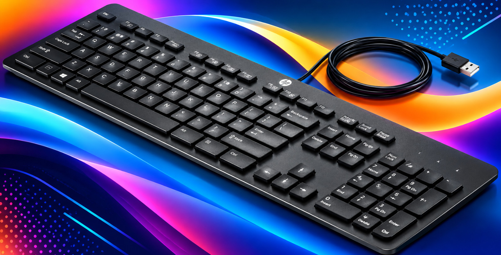 HP USB Slim Keyboard KBAR211 - 803181-001