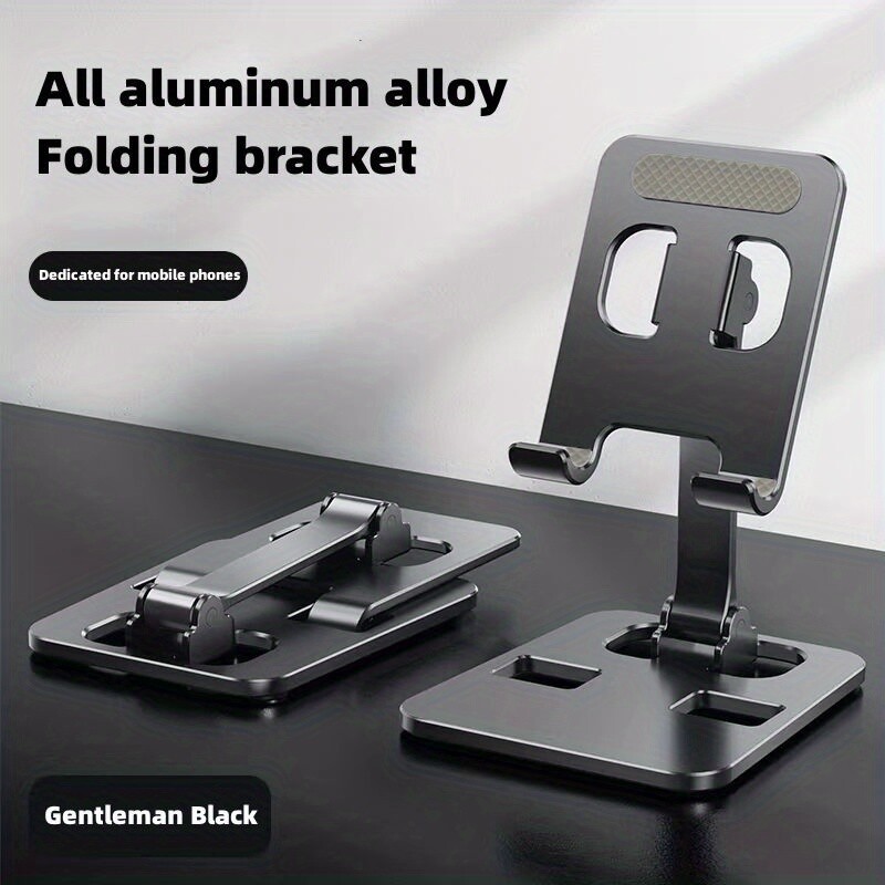 Universal Mobile Phone Holder - All Metal Foldable Lazy Desktop Mount with Multi