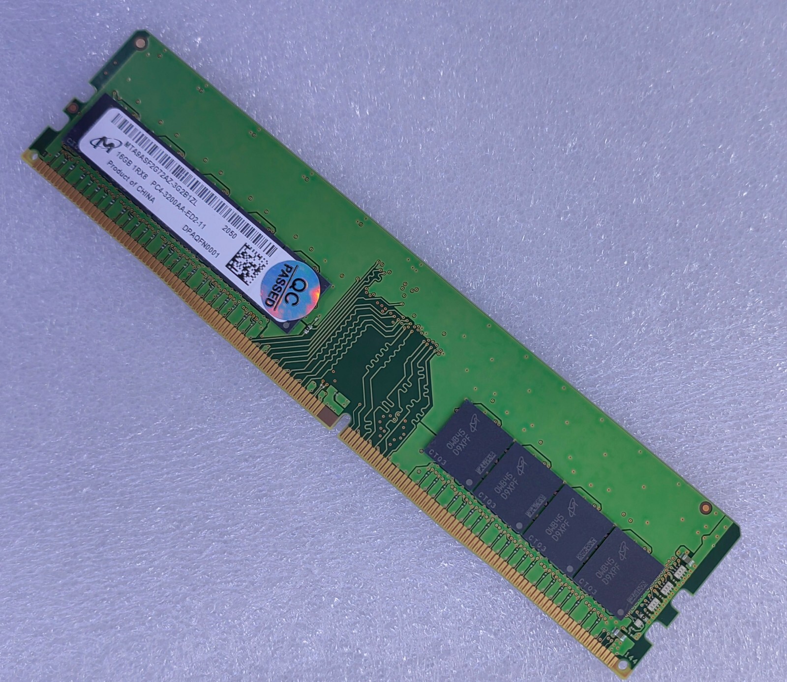 MT Micron 16GB DDR4 3200 ECC UDIMM RAM 1Rx8 A9ASF2G72AZ-3G2B1 PC4-25600 288pin