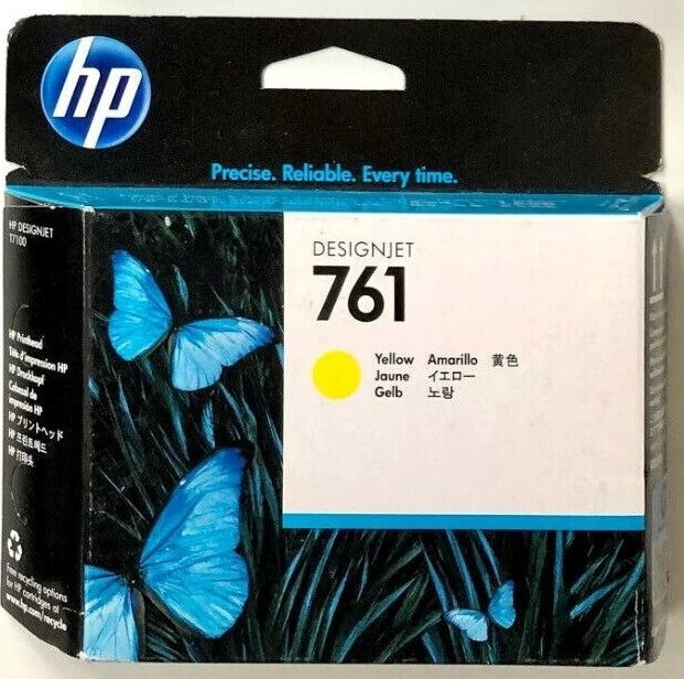 GENUINE FACTORY SEALED HP 761 Yellow Printhead CH645A T7100 T7200 dated 2021