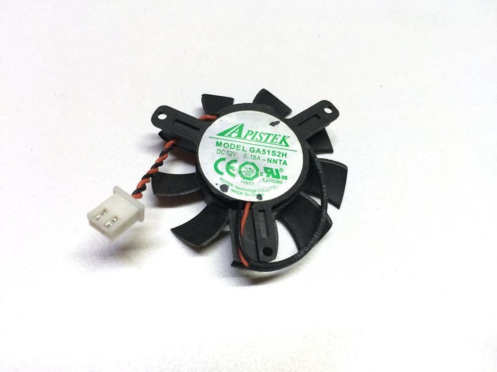  Graphics card cooling fan APISTEK GA51S2L GA51S2H -NNTK 12V 0.13A 0.18A 2Lines