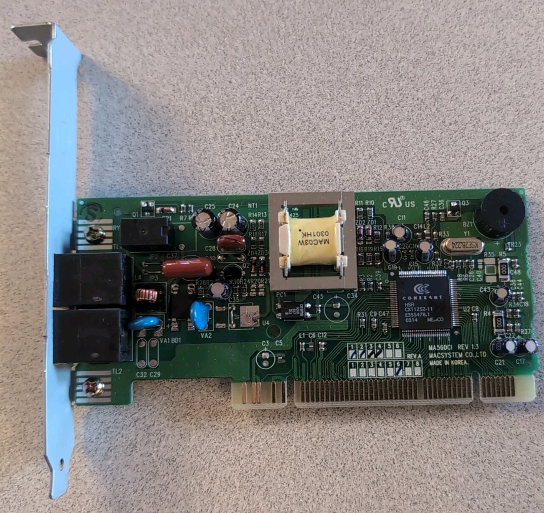 Vintage Conexant MA560CI Rev 1.3 56K PCI Modem Card Used Untested 