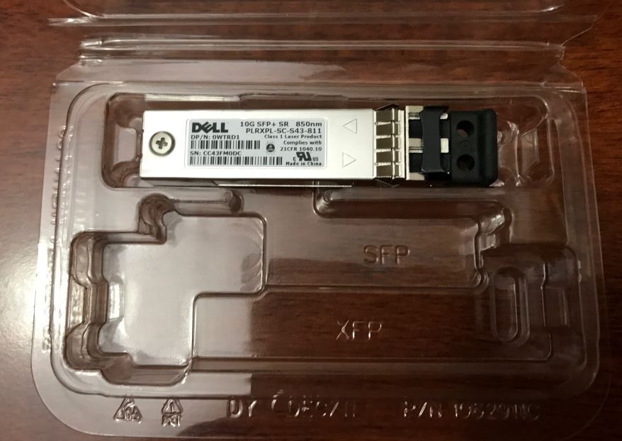 Dell Networking Transceiver SFP+ 10GbE SR 850nm MMF For Dell N4000 S-Series.