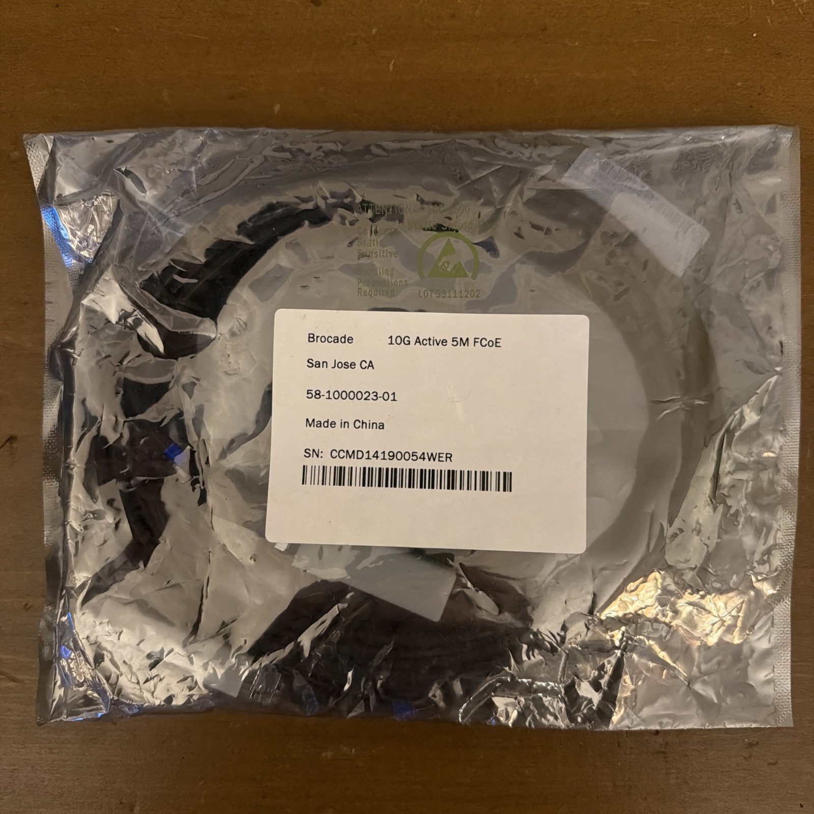New | Brocade | 10G Active | 5M | FCoE 58-1000023-01 | Network  Cable 